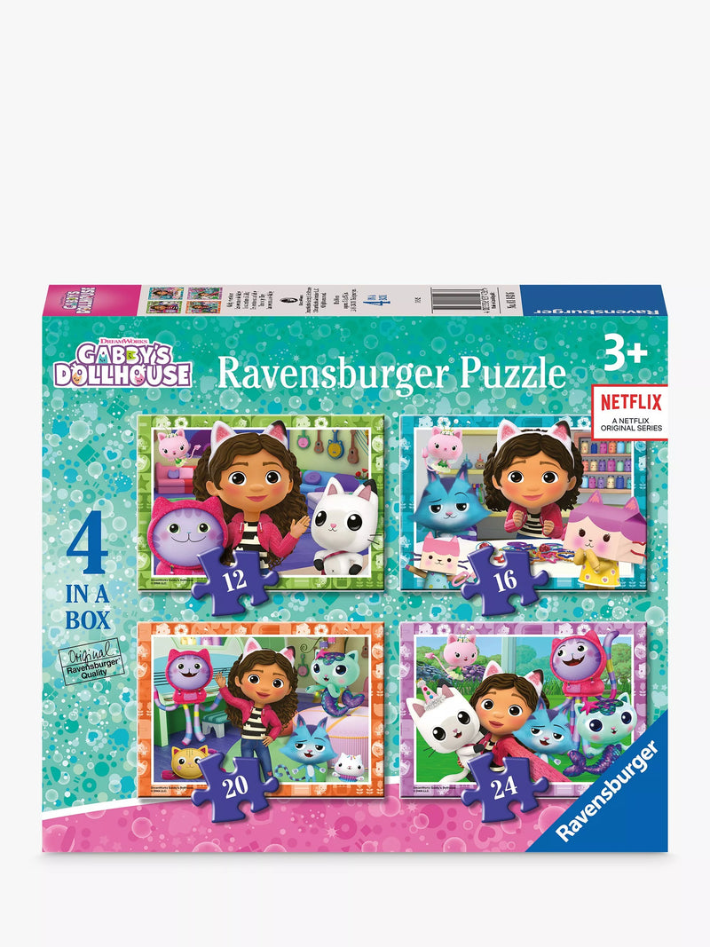Gabby's Dollhouse jigsaw puzzles set of 4 72 pieces (British brand)