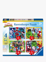 John Lewis Spidey And His Amazing Friends Set of 4 Jigsaw Puzzles- Buy online at McGrocer
