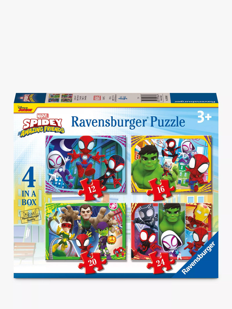 Spidey and His Amazing Friends 4 jigsaw puzzles 19x14cm - British product