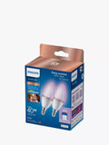 Philips E14 colour smart LED candle bulb pack of 2, UK version