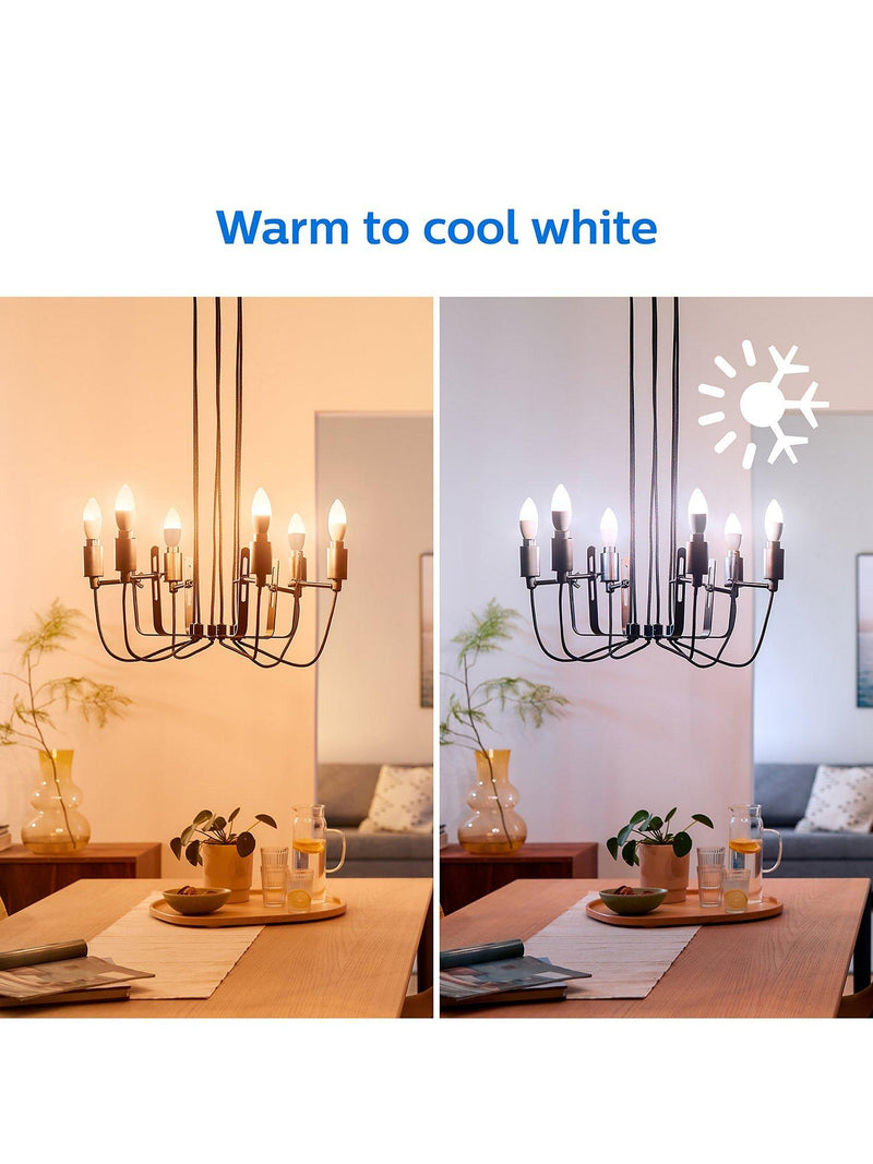 Philips E14 colour smart LED candle bulb pack of 2, UK version