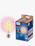 Philips Smart LED bulb E27 colour changing clear filament - British product