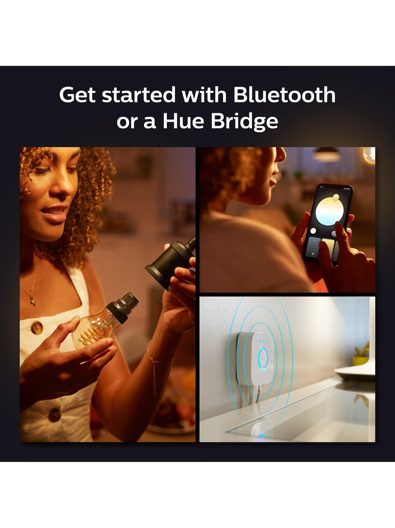 Philips Hue White Ambiance 7W A60 B22 bulb, imported from the UK