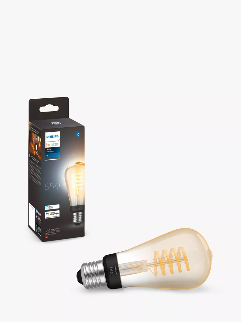 Philips Hue smart bulb ST64 filament 7W E27, UK version