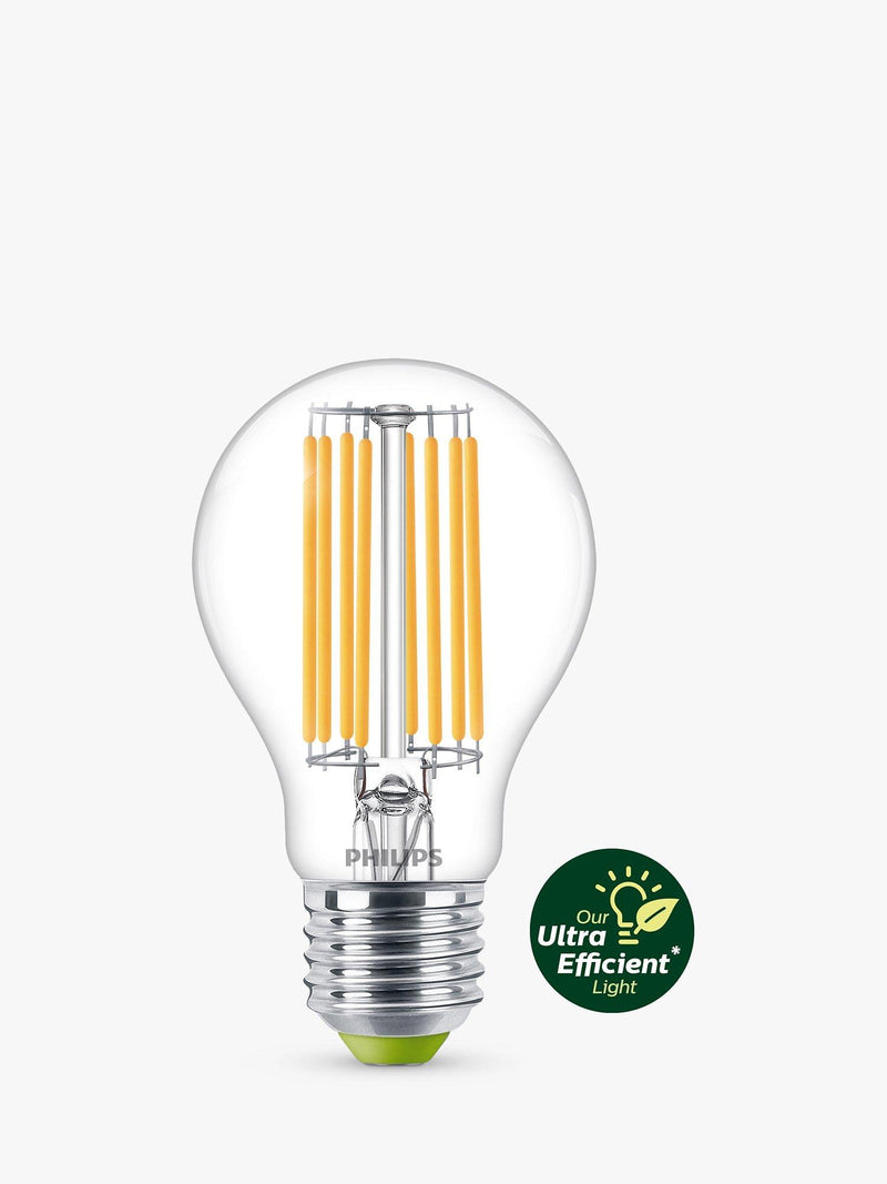 Philips E27 LED clear bulb 4W, imported from the UK
