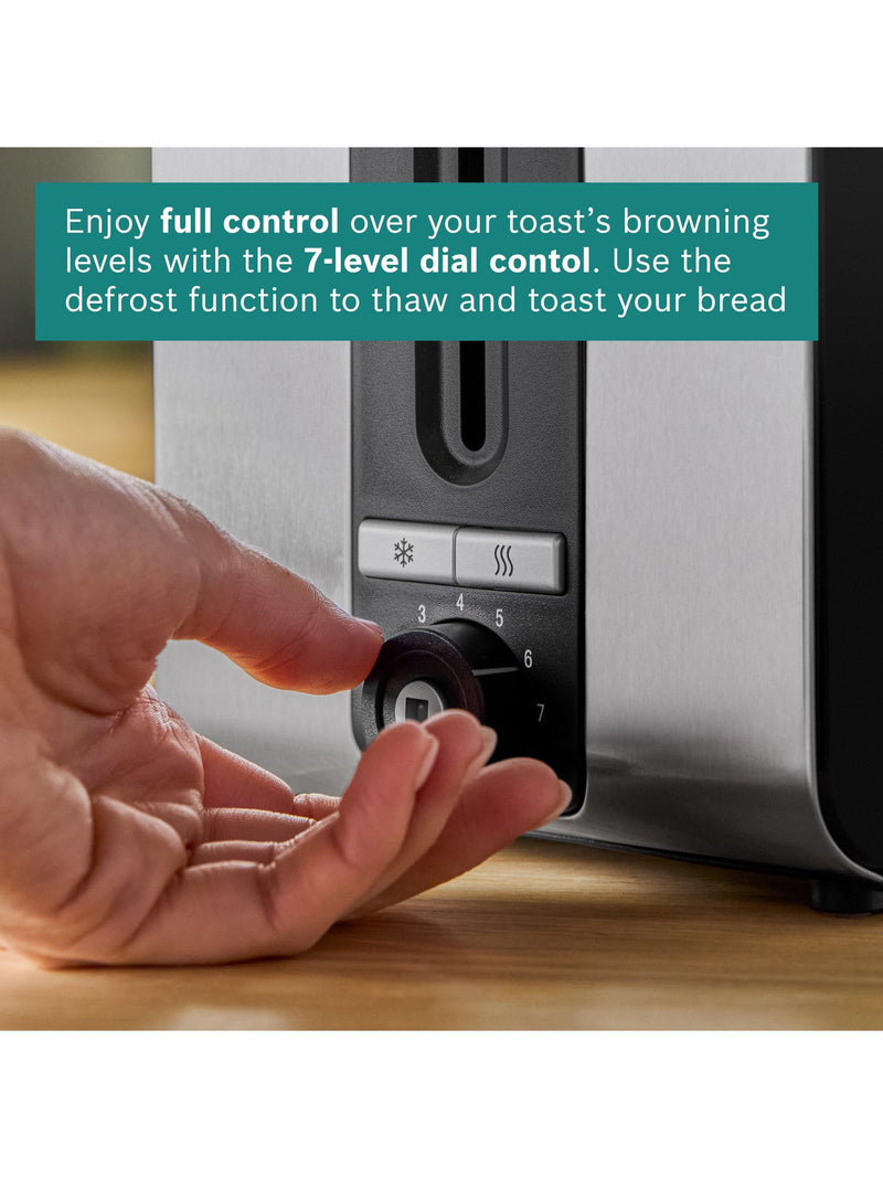 Bosch Sky Compact 2 Slice Toaster in black - British product