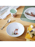 Wrendale Designs Baby Animals melamine plate and bowl set, Brown/Multi, Set of 2 (British brand)
