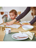 Wrendale Designs Baby Animals melamine plate and bowl set, Brown/Multi, Set of 2 (British brand)