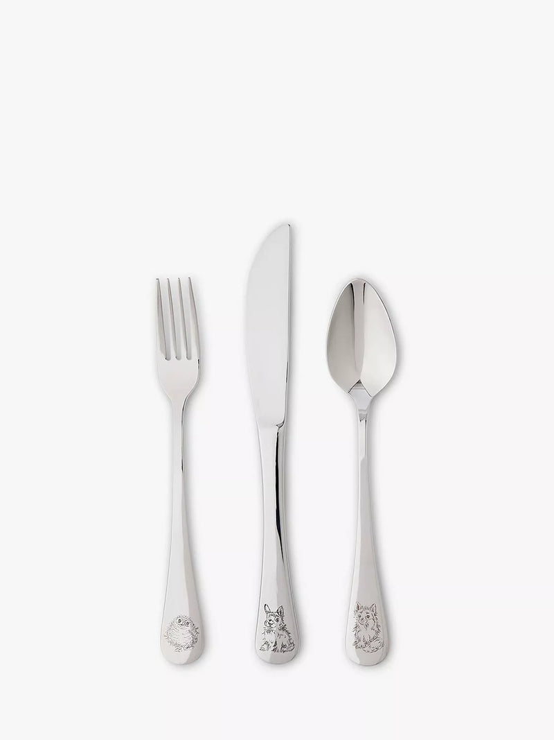 Wrendale Designs Little Wren kids cutlery set 3 piece (British brand)
