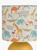 John Lewis Safari bedside lamp with animal print shade - British product