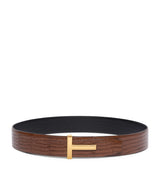 Harrods TOM FORD Calfskin Scale-Effect T Belt- Buy online at McGrocer