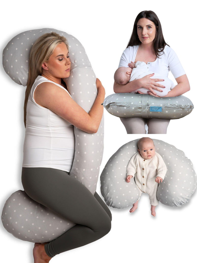 BellaMoon pregnancy nursing pillow dotted design, imported from the UK