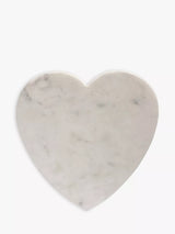 John Lewis Heart-Shaped Marble Cheese Board 28cm in White- Buy online at McGrocer