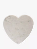 Culinary Concepts heart-shaped white marble cheese board 28cm - British product