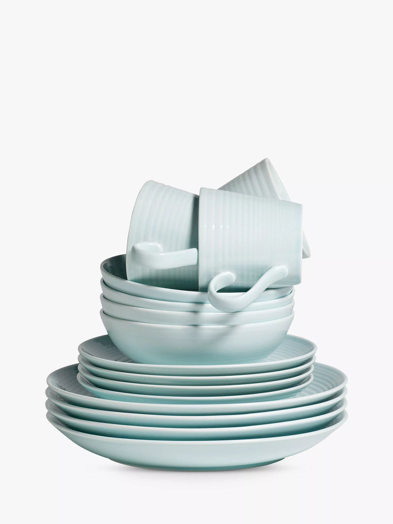 Royal Doulton Gordon Ramsay Maze Stoneware Dinnerware Set, 16 Piece, Blue