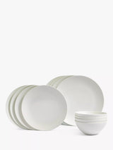 John Lewis Wedgwood Gio Bone China Dinnerware Set White 12 Piece- Buy online at McGrocer
