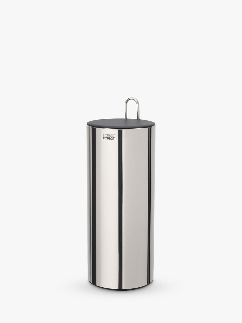Joseph Joseph concealed toilet roll holder in stainless steel, UK version