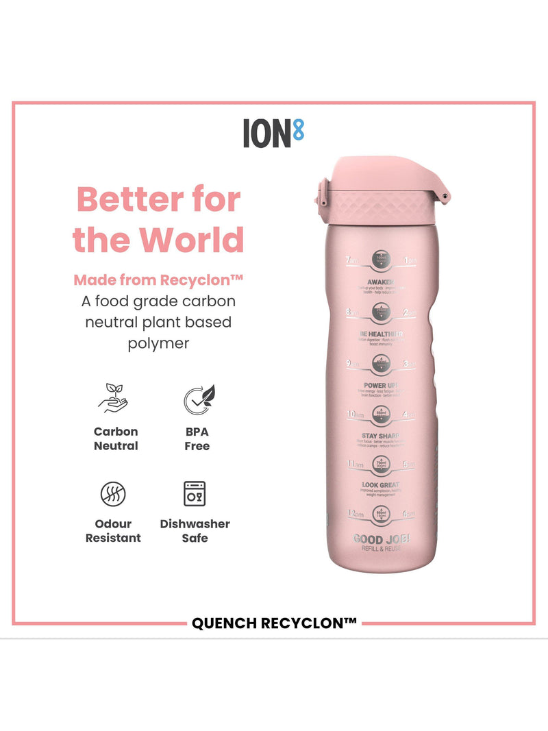 Ion8 Motivation Leak-Proof Recyclon Drinks Bottle 1L, UK version
