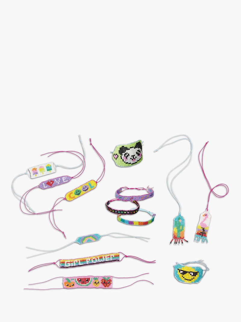 Janod pop bead jewellery kit with loom bracelet - British product