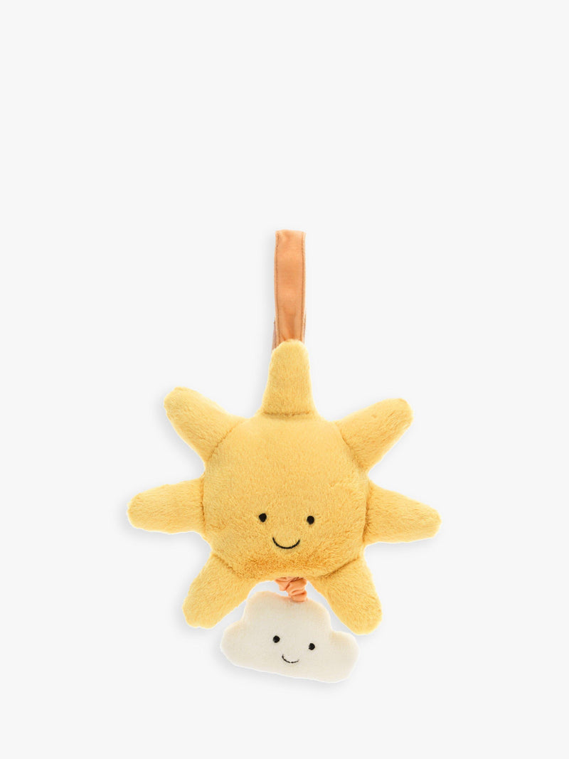 Jellycat Amuseable Sun musical pull soft toy 20cm, imported from the UK
