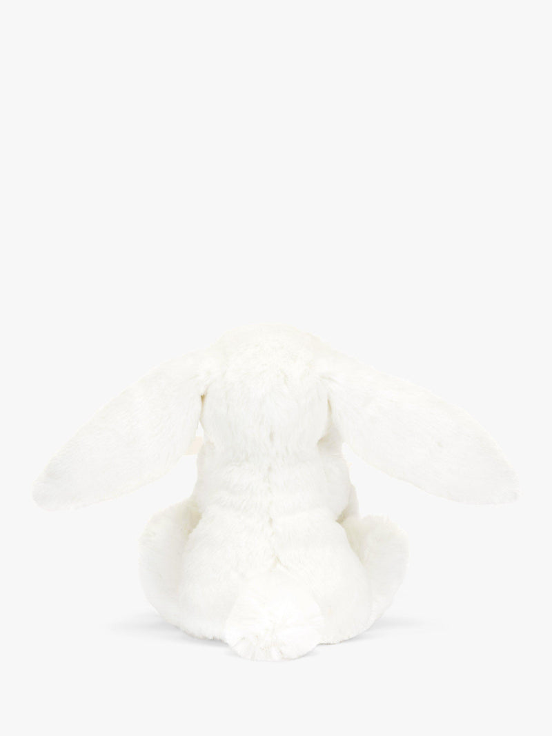 Jellycat bunny soother with white fur blanket - British product