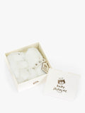 Jellycat bunny soother with white fur blanket - British product