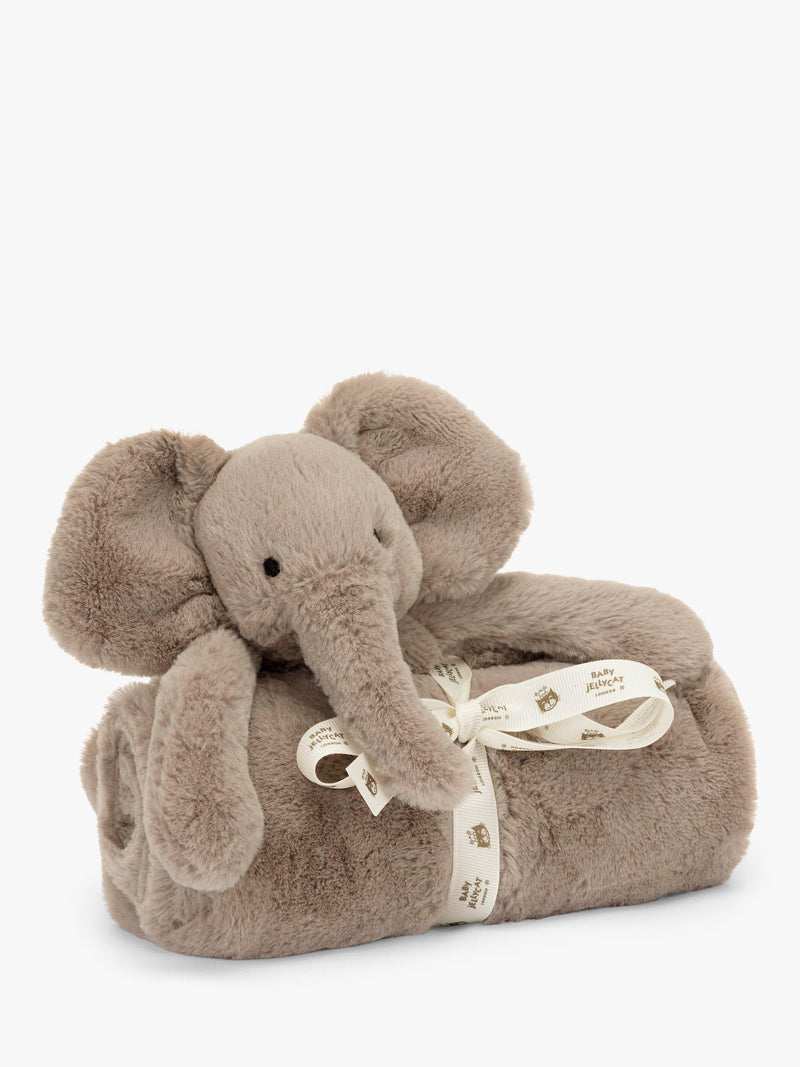 Jellycat Smudge Elephant Blankie in grey, UK version