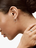 Monica Vinader small silver hoop earrings, imported from the UK
