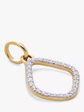 Monica Vinader 14ct gold lab grown diamond pendant, imported from the UK