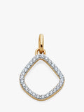 Monica Vinader 14ct gold lab grown diamond pendant, imported from the UK