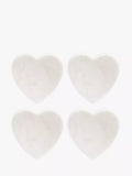 Culinary Concepts white marble heart coaster set of 4 - British product