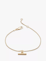 John Lewis Rachel Jackson London Mini T-Bar Bracelet Gold 18cm- Buy online at McGrocer