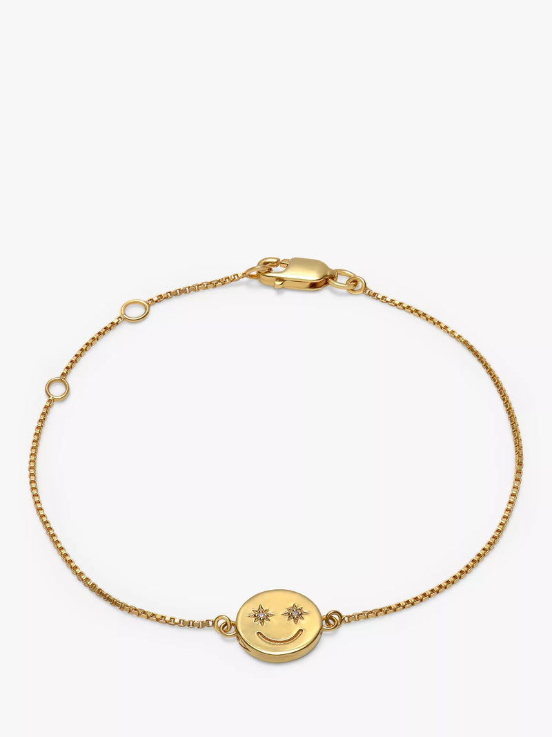 Rachel Jackson London mini smiley face bracelet - British product