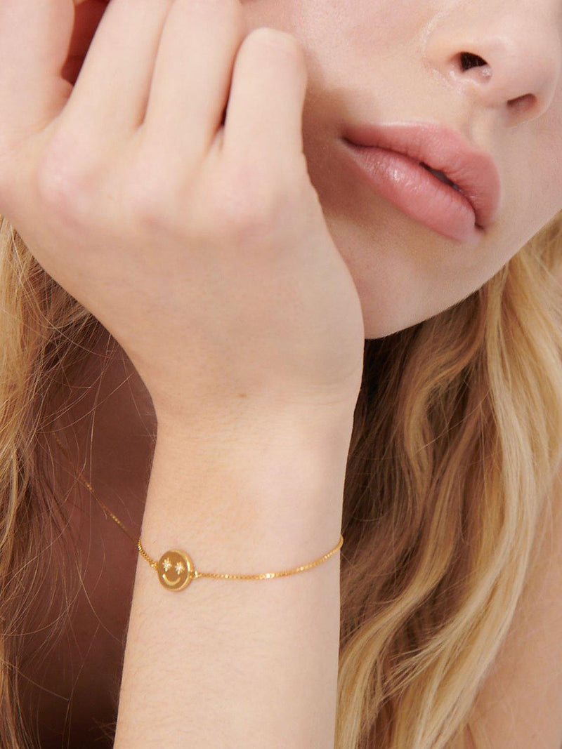 Rachel Jackson London mini smiley face bracelet - British product