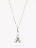 Rachel Jackson London sterling silver initial pendant (British brand)
