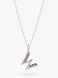 Rachel Jackson London Initial Necklace Silver Pendant Necklace 46cm