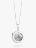 Rachel Jackson London Sonnenamulett-Halskette mit Aquamarin (britische Marke)