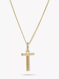 Rachel Jackson London Initial Pendant Necklace Gold 46cm
