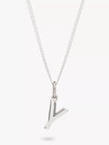 Rachel Jackson London Initial Necklace Silver Pendant Necklace 46cm