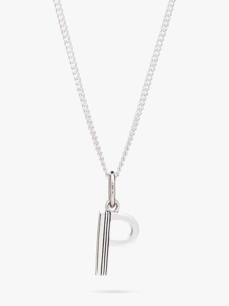Rachel Jackson London sterling silver initial pendant (British brand)