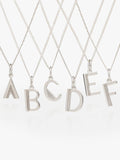 Rachel Jackson London sterling silver initial pendant (British brand)