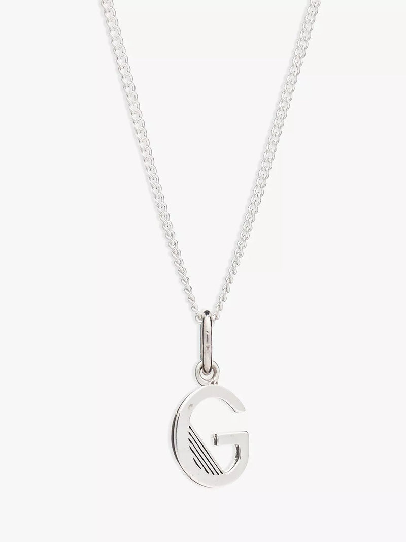 Rachel Jackson London Initial Necklace, Silver, G
