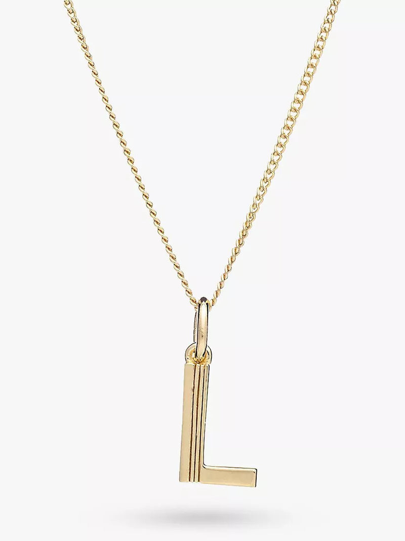 Rachel Jackson London Initial Necklace, Gold, L