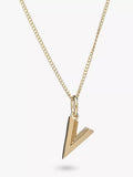 Rachel Jackson London Initial Pendant Necklace Gold 46cm