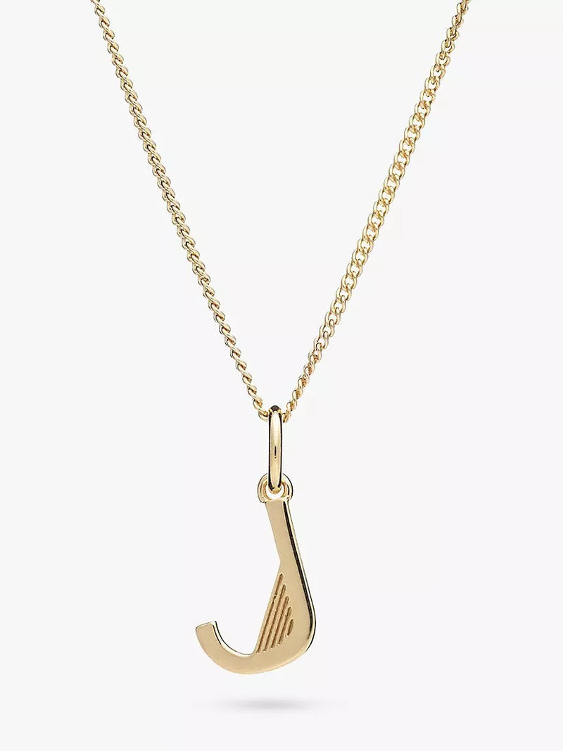 Rachel Jackson London Initial Necklace, Gold, J
