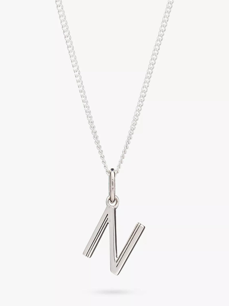 Rachel Jackson London Initial Necklace, Silver, N
