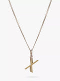 Rachel Jackson London Initial Pendant Necklace Gold 46cm