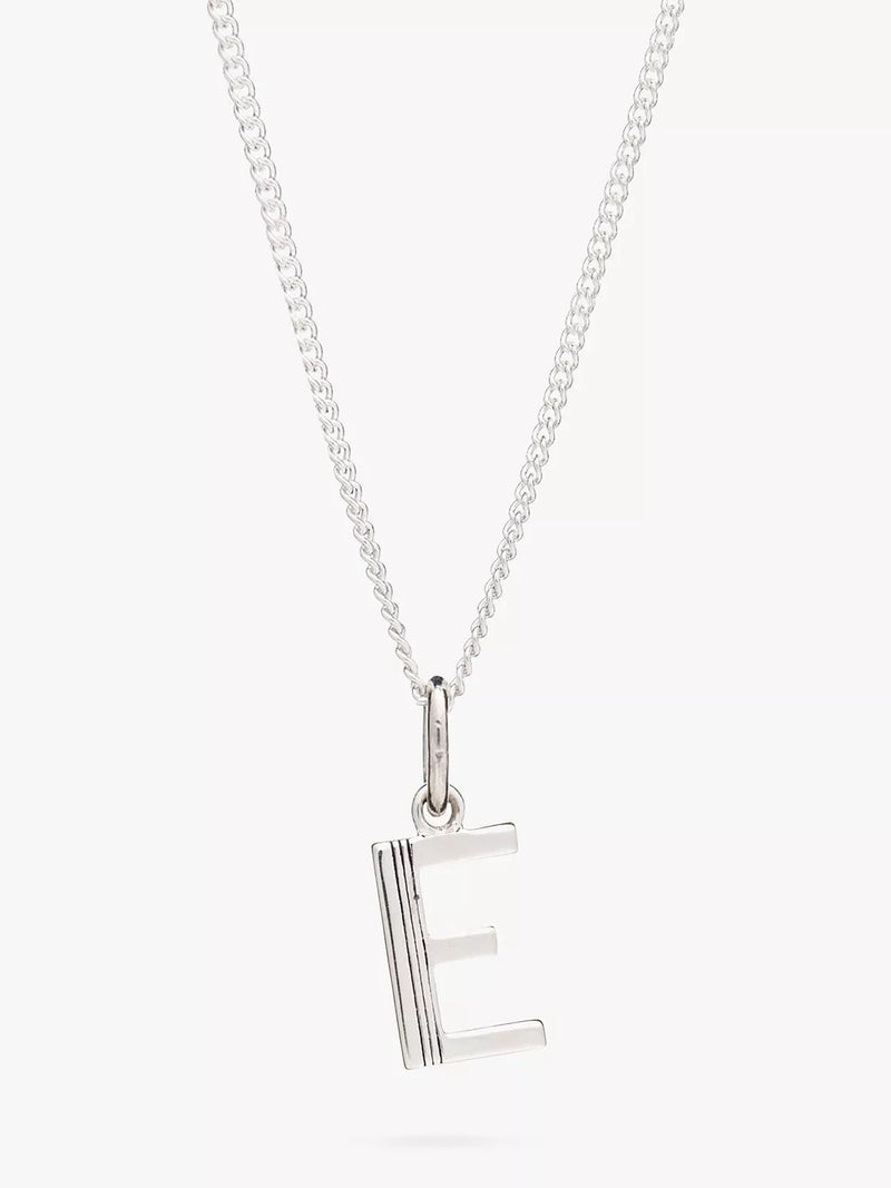 Rachel Jackson London Initial Necklace, Silver, E