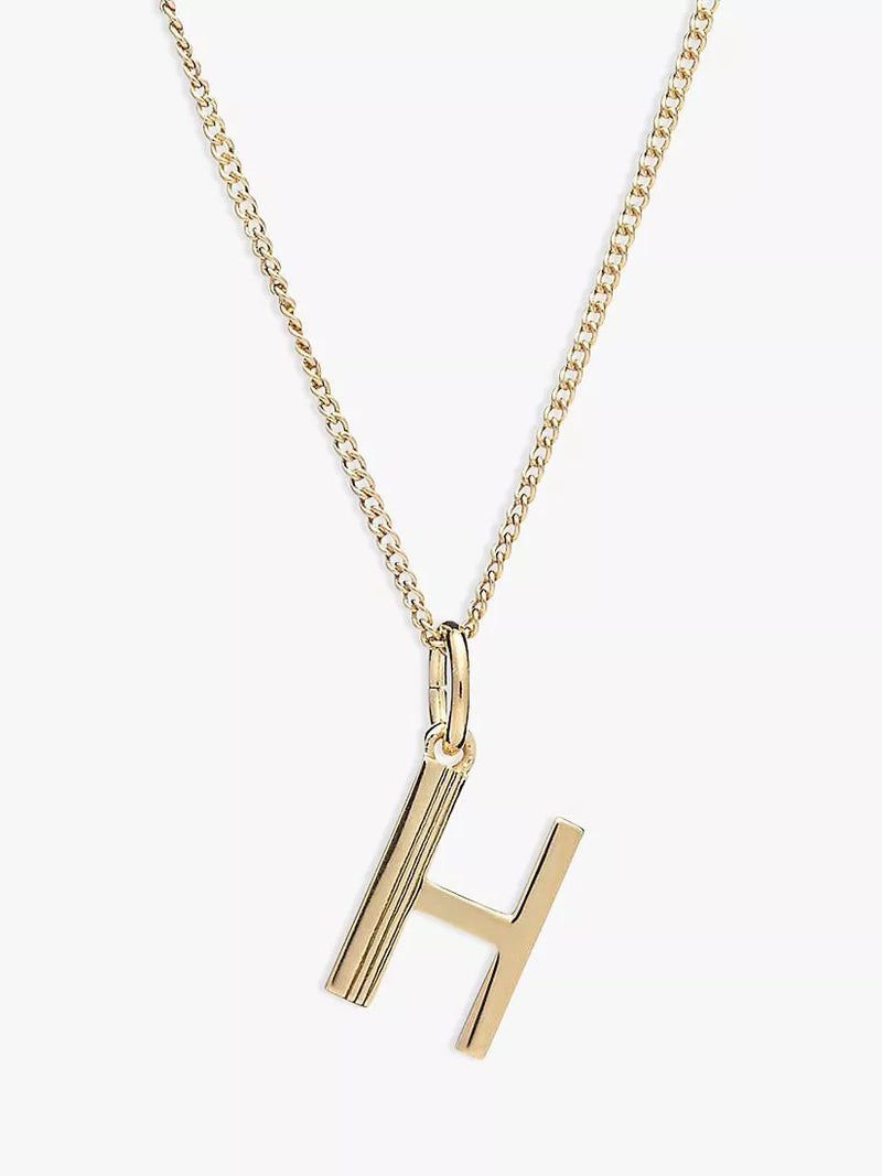 Rachel Jackson London Initial Necklace, Gold, H
