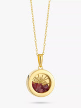 John Lewis Rachel Jackson London Personalised Small Deco Sun Birthstone Amulet Necklace Gold- Buy online at McGrocer